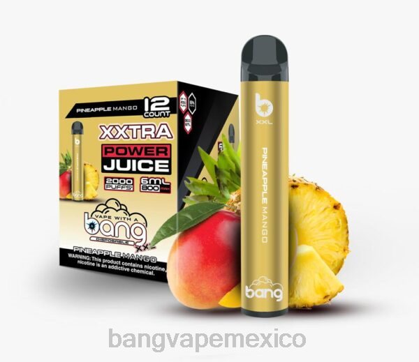 Bang Vape México - Bang Vape XXL 2000 bocanadas Z0LZ21 mango de piña