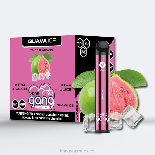 Vape With A Bang Precio - Vape Gang XL vaporizadores desechables 600 inhalaciones (caja de 10) Z0LZ72 hielo de guayaba